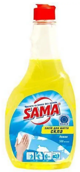 SAMA Засіб для миття скла «Лимон», 500 мл, змінний блок